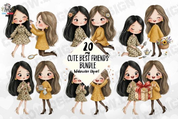 Download Cute Best Friends Bundle PNG - Cute Collection