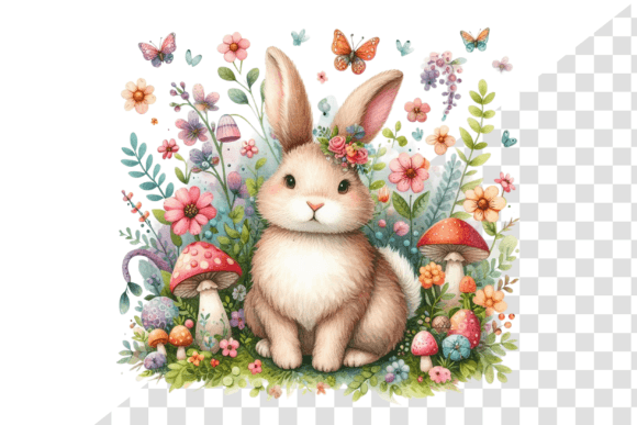 Download Whimsy Bunny Watercolor Clipart - Premium Resources