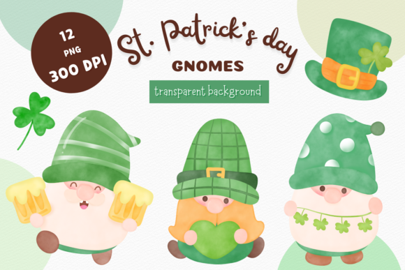 Download Cute Gnome St Patricks Watercolor Kawaii - Cute Collection