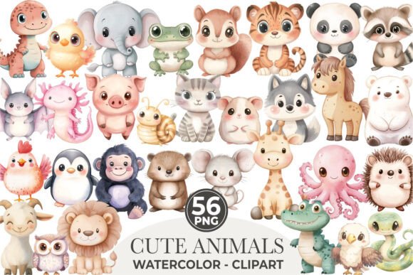 Download Cute Animals Clipart, Baby Animals PNG - Cute Collection