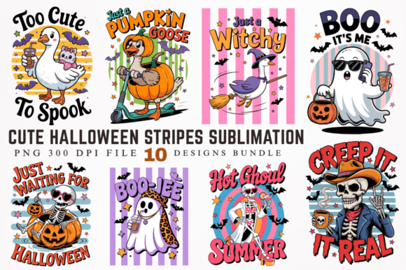 Download Cute Halloween Stripes PNG Sublimation D - Cute Collection