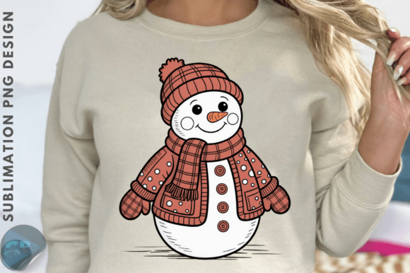 Download Cute Patchwork Snowman Christmas PNG Des - Cute Collection