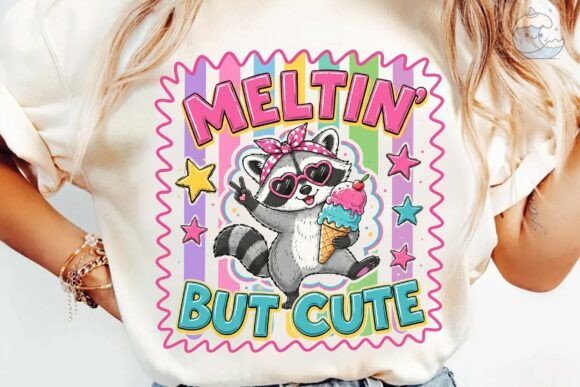 Download Meltin but Cute Raccoon Summer PNG - Cute Collection