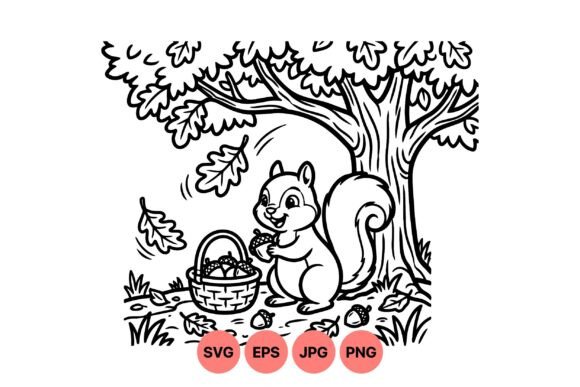 Download Cute Squirrel Acorn Clipart - Cute Collection