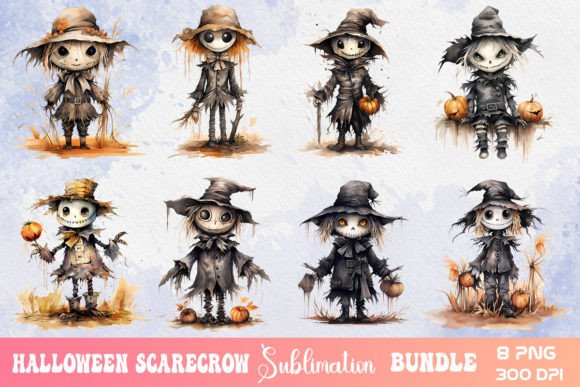 Download Halloween Scarecrow PNG Watercolor - Scarecrow png Collection