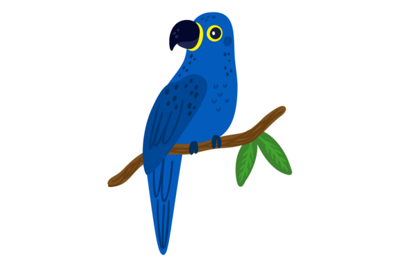 Download Blue Parrot Cute Icon. Exotic Bird. Jung - Cute Collection