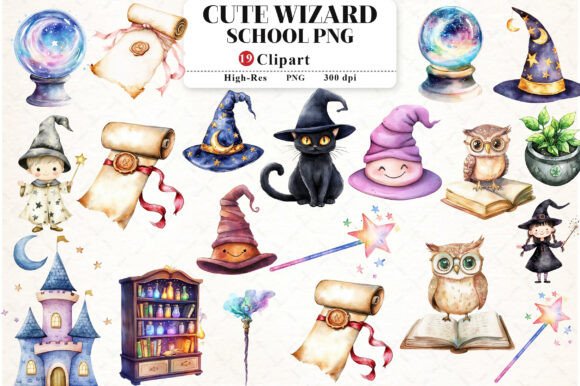 Download Cute Wizard School Clipart - Cute Collection