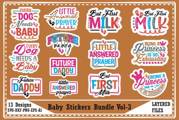 Download Baby Stickers Bundle Vol-3 - Premium Resources