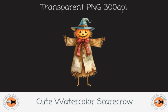 Download Cute Watercolor Scarecrow - Cute Collection
