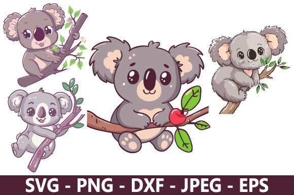 Download Cute Koala SVG Bundle - Cute Collection