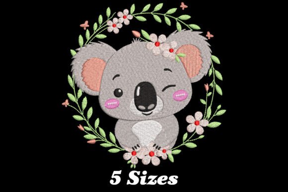 Download Cute Koala with Flower Wreath - Cute Collection