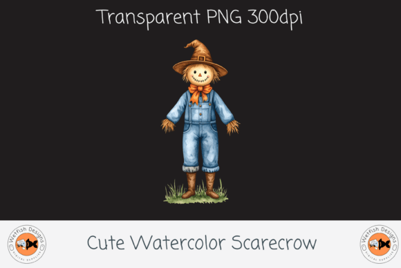 Download Cute Watercolor Scarecrow - Cute Collection