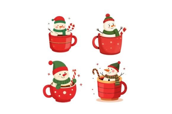 Download Cute Snowman Christmas Set PNG - Cute Collection