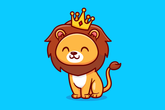 Download Cute Lion King Sitting Cartoon - Cute Collection