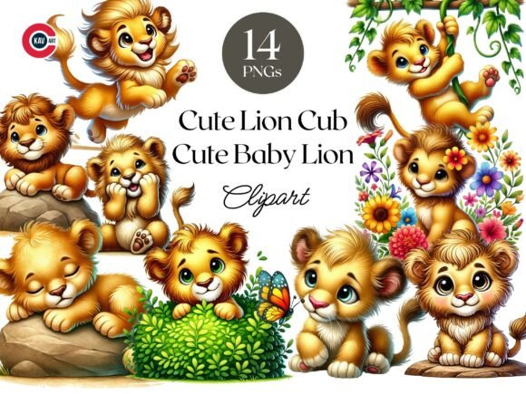 Download Cute Lion Cub Clipart, Cute Baby Lion - Cute Collection