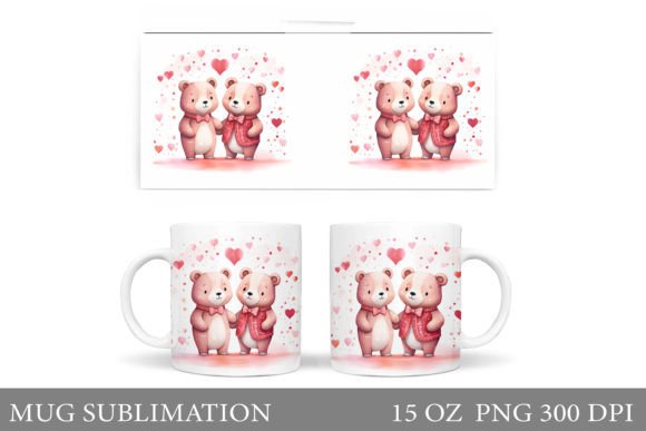 Download Cute Bears Mug. Valentine Mug Design - Cute Collection