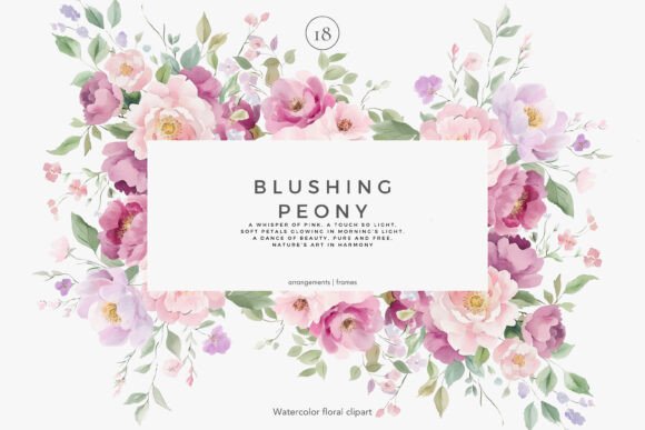 Download Floral Clipart Watercolor Peonies Png - Peonies Collection
