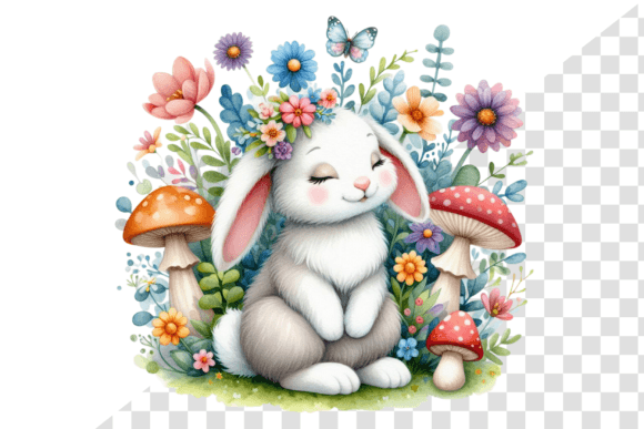 Download Whimsy Bunny Watercolor Clipart - Premium Bundle