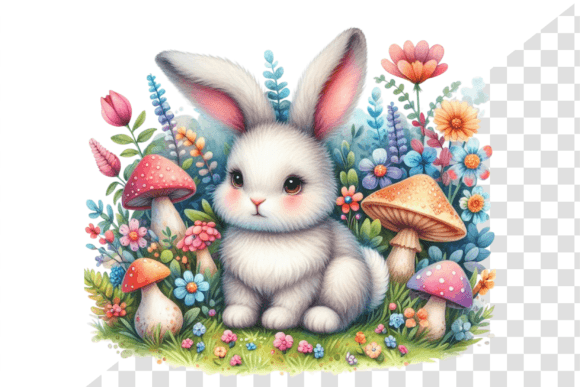 Download Whimsy Bunny Watercolor Clipart - Premium Resources