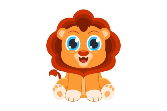 Download Vector Cute Lion Cartoon Character - Cute Collection