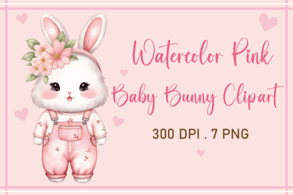 Download Cute Watercolor Bunny Clipart Bundle - Cute Collection