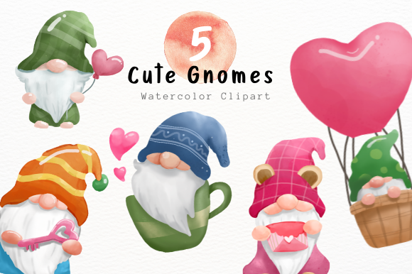 Download Cute Gnome Watercolor Clipart - Cute Collection
