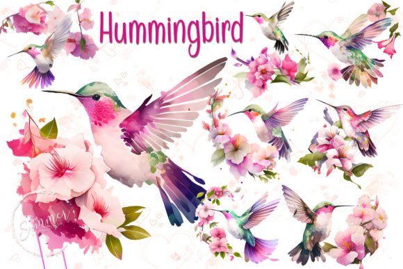 Download Cute Hummingbird Watercolor Clipart - Cute Collection