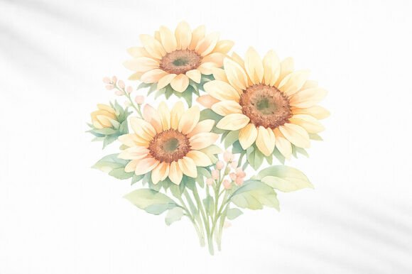 Download Cute Watercolor Sunflower PNG Clipart - Cute Collection