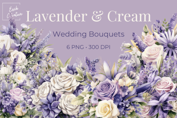 Download Lavender &amp; Cream Wedding Bouquet Clipart - Wedding bouquet Collection