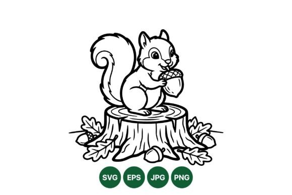 Download Cute Squirrel Acorn Clipart Art - Cute Collection