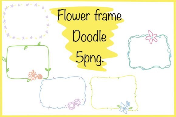 Download Cute Flower Frame Doodle - Cute Collection